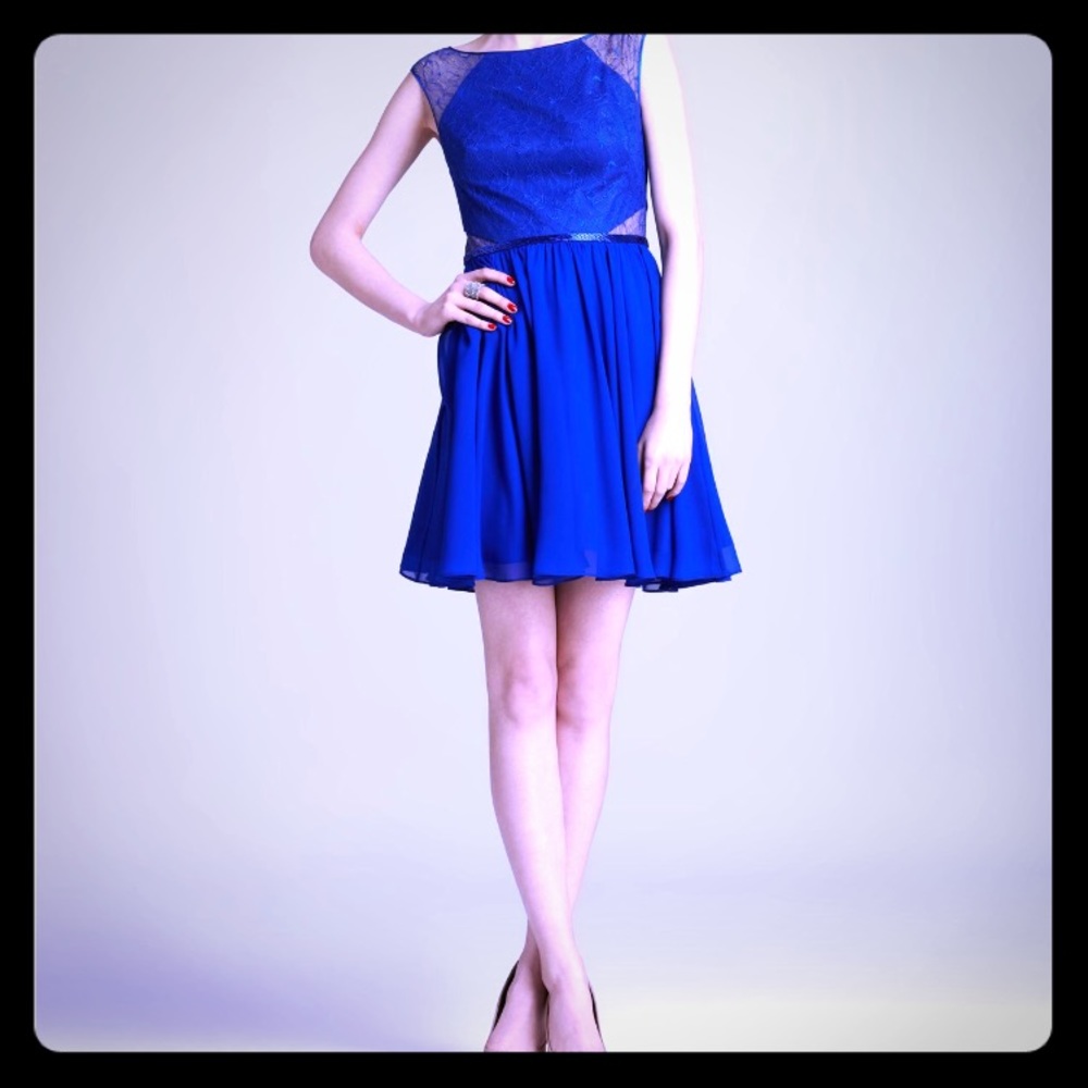 Aqua Fit and Flare Dress